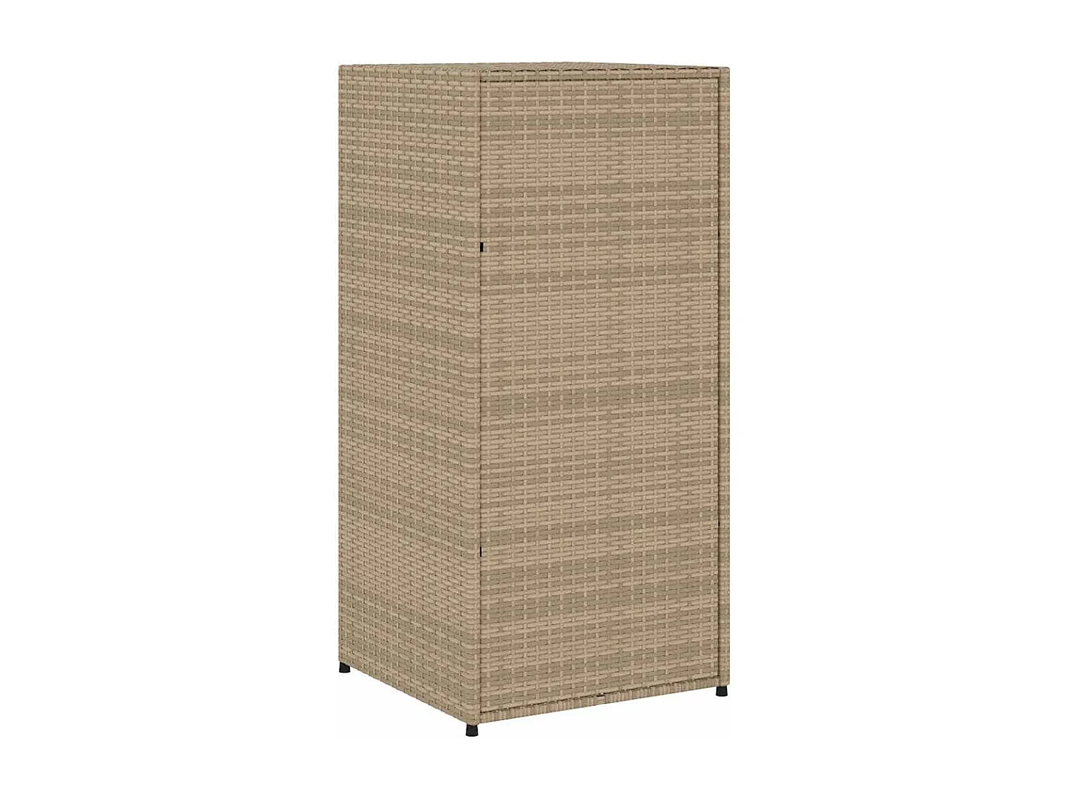 Mueble de jardín beige de resina tejida, 55x55x111 cm