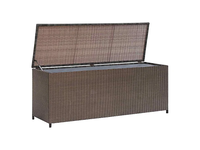 Bruine tuinopbergbox 120x50x60 cm geweven hars