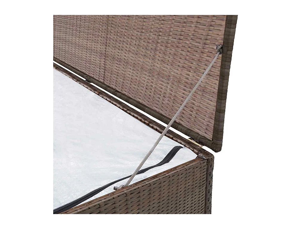 Bruine tuinopbergbox 120x50x60 cm geweven hars