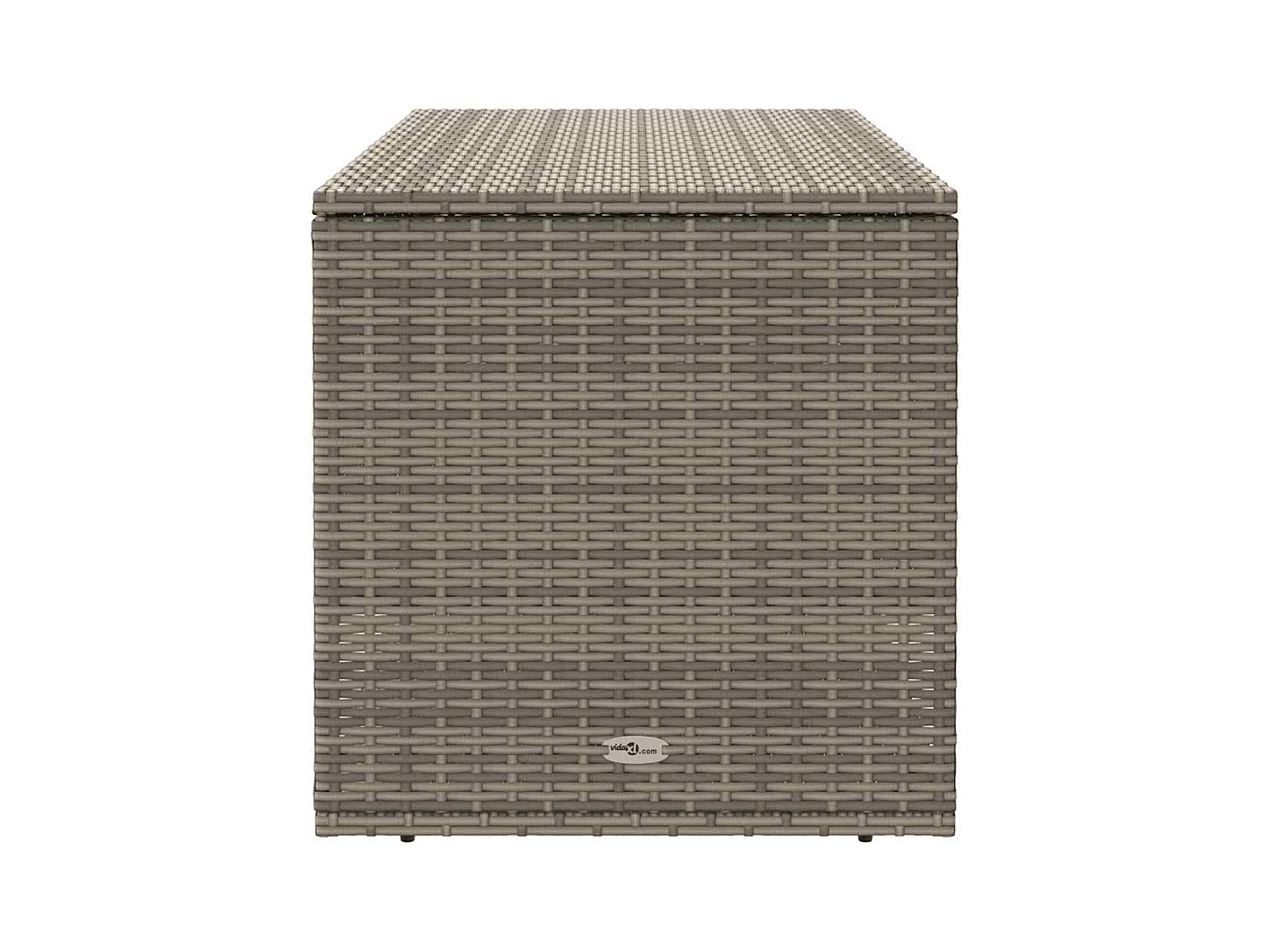 Coffre à coussins d'extérieur gris 100x55x55,5cm résine tressée