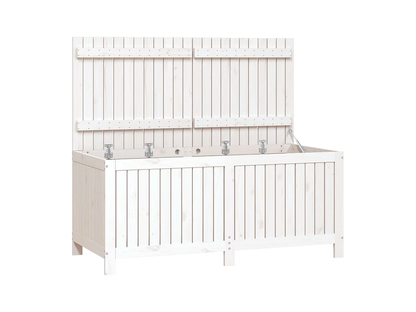 Tuinopbergbox Wit 147x68x64 cm Dennenhout