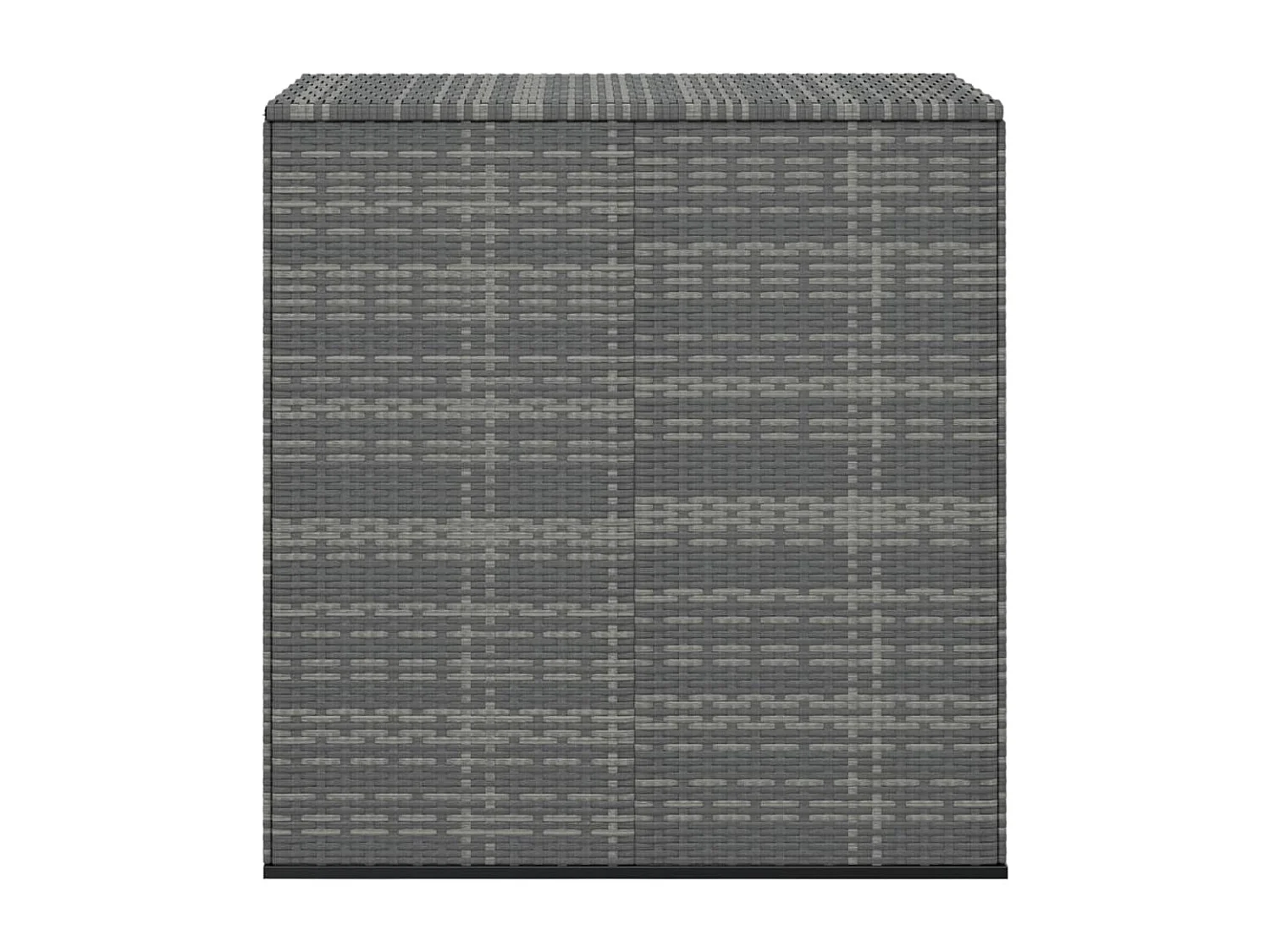 Caja de cojines para jardín Resina mimbre 100x49x103,5 cm Gris