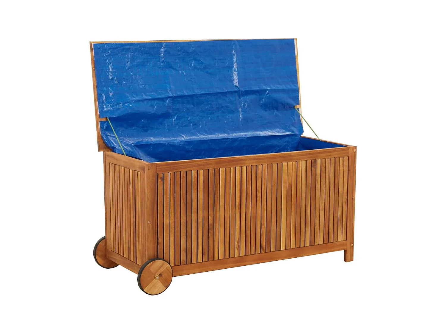 Tuinopbergbox met wielen 113x50x58cm Acaciahout