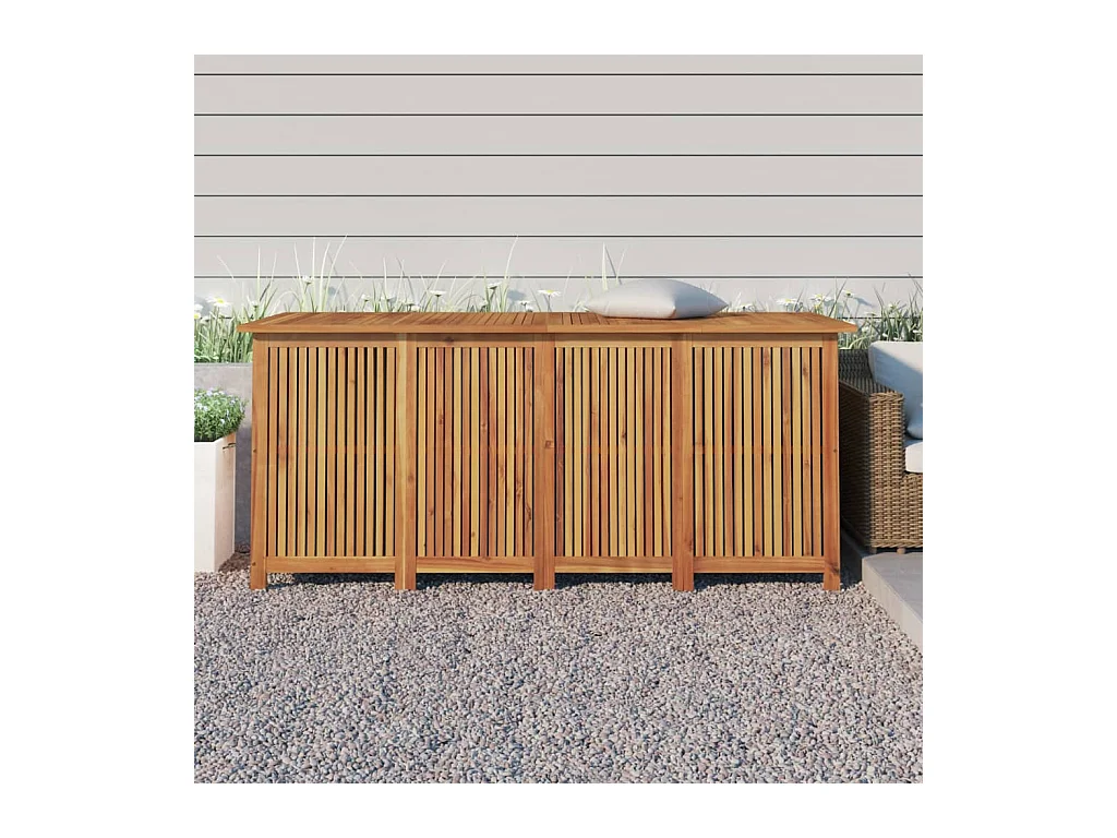 Boîte de rangement de jardin 175x80x75 cm bois massif d'acacia