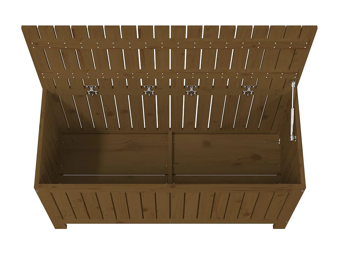 Caja de almacenamiento para jardín color marrón miel, 115 x 49 x 60 cm, madera de pino
