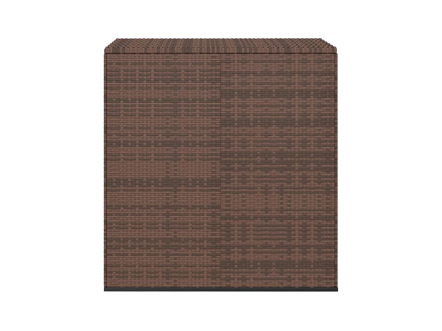 Caja de cojines para jardín de resina tejida 100x49x103,5cm Marrón