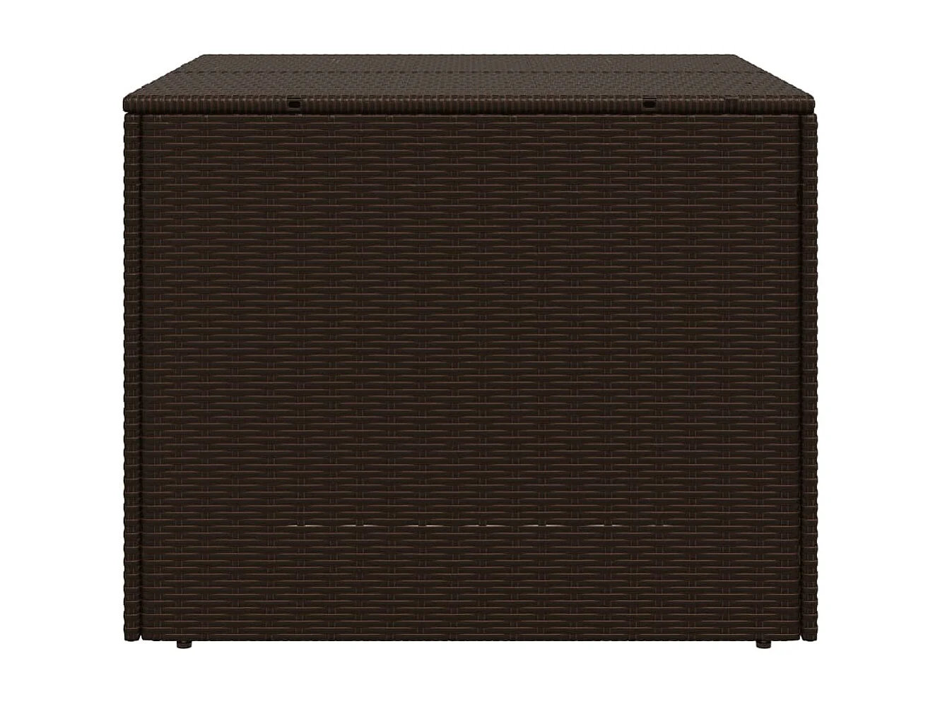 Caja de almacenamiento de jardín marrón de 291 l de resina tejida