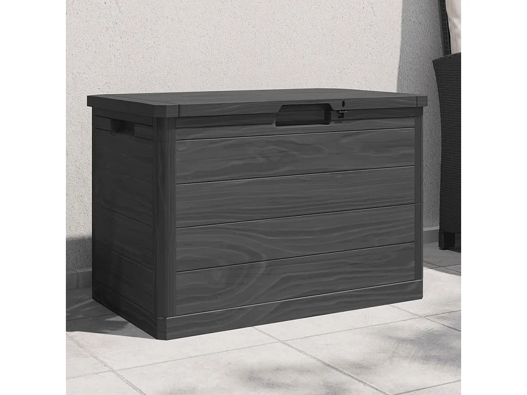 Caja de cojines para exterior antracita 77,5x44,5x53 cm PP