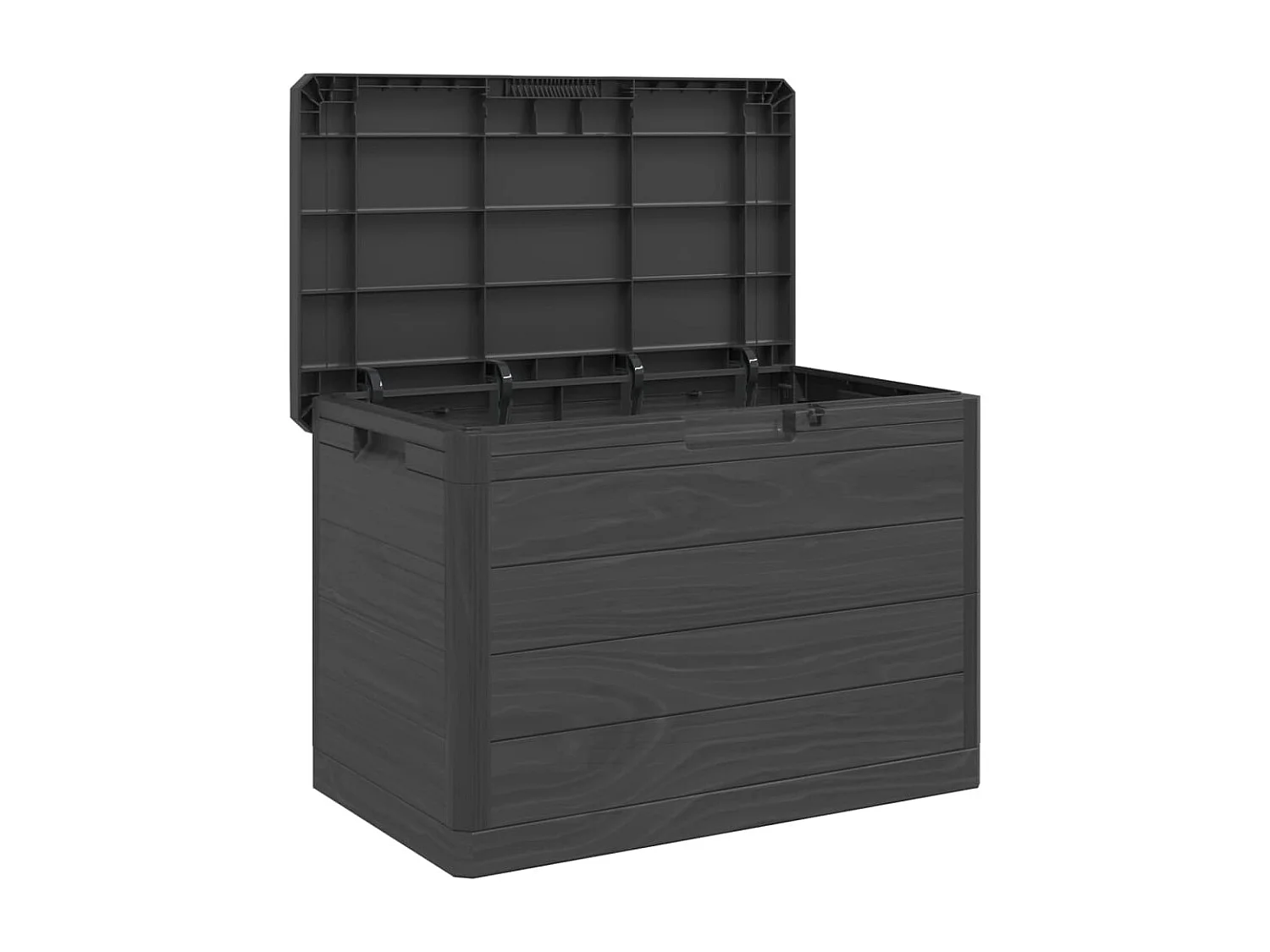 Caja de cojines para exterior antracita 77,5x44,5x53 cm PP