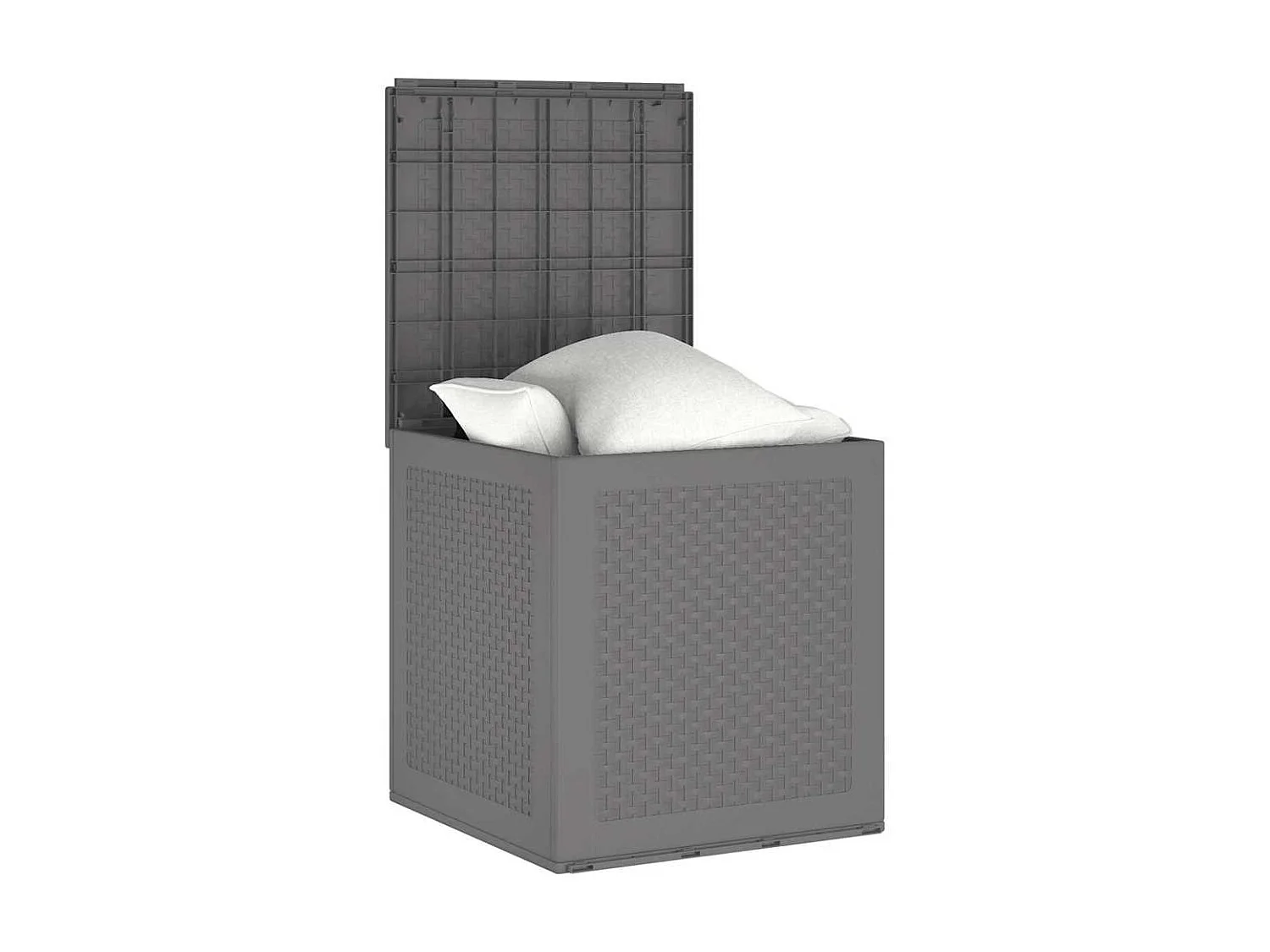 Boîte de rangement de jardin Gris clair 55x53x57 cm PP