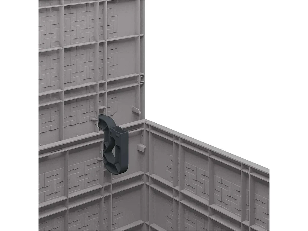 Boîte de rangement de jardin Gris clair 55x53x57 cm PP