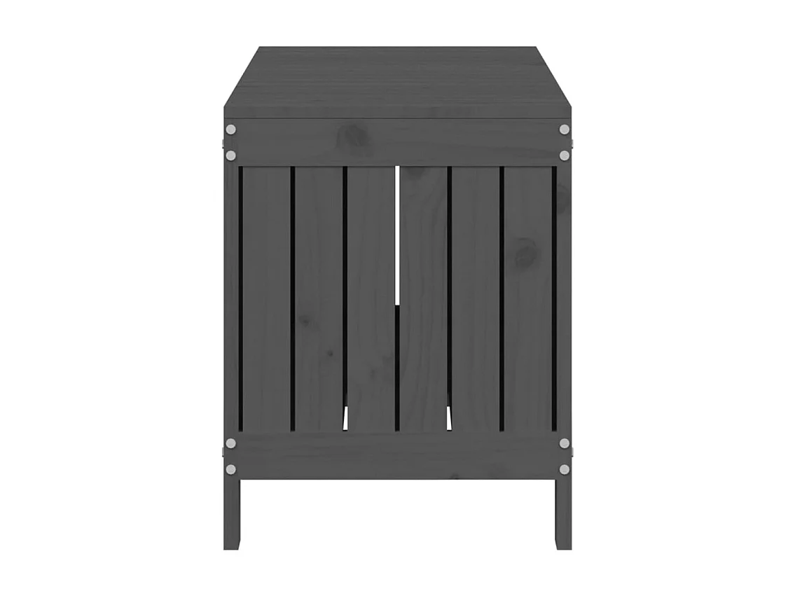 Arcón de jardín Gris 108x42,5x54 cm Madera de pino