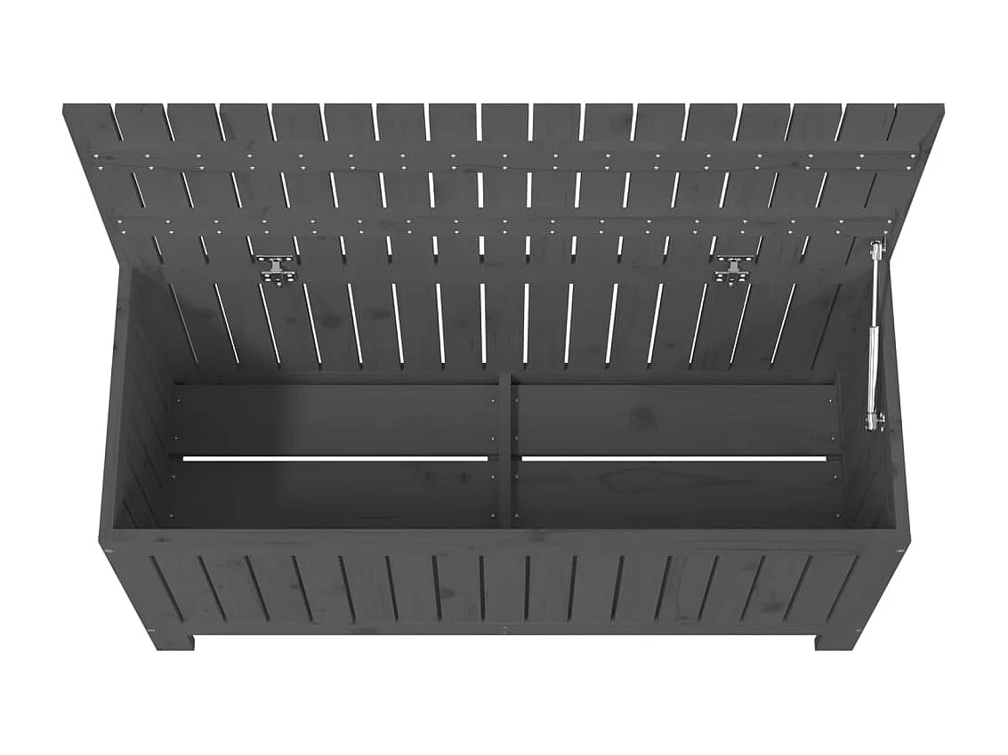 Arcón de jardín Gris 108x42,5x54 cm Madera de pino