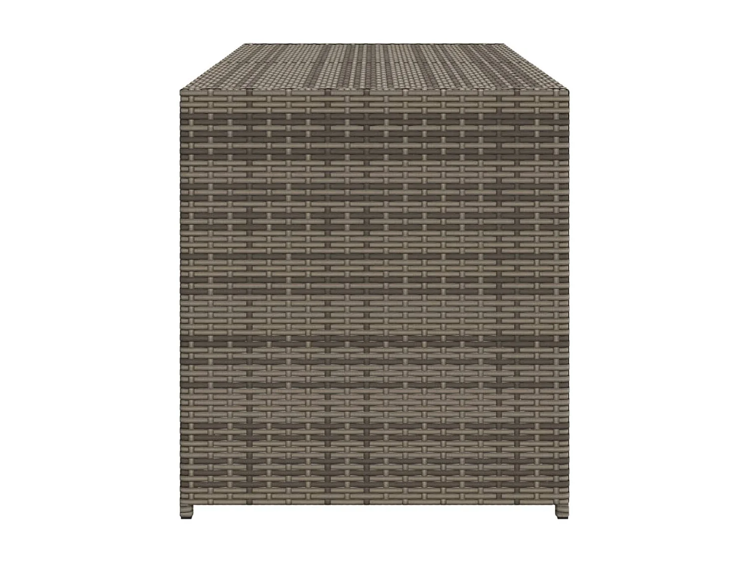 Caja de almacenamiento de jardín gris de 283 l de resina tejida