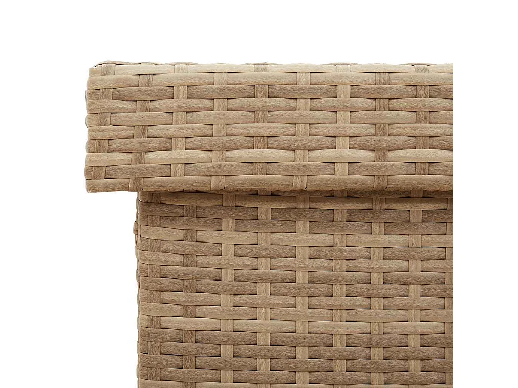 Boîte de rangement de jardin et roues résine tressée