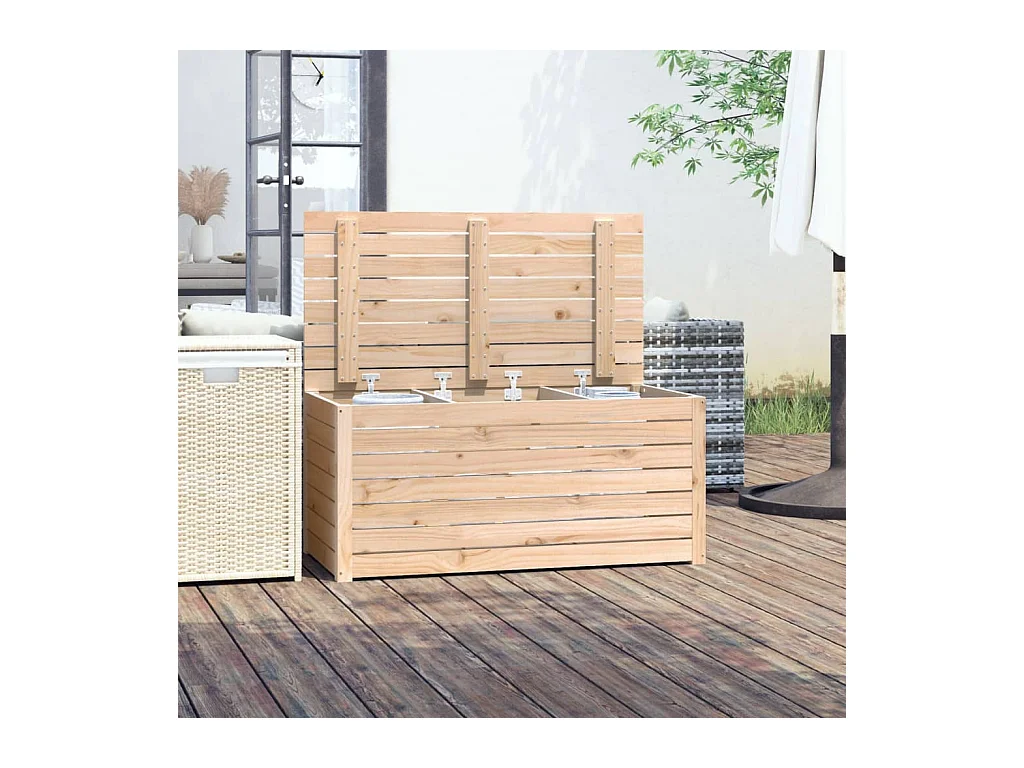 Boîte de jardin 101x50,5x46,5 cm bois massif de pin
