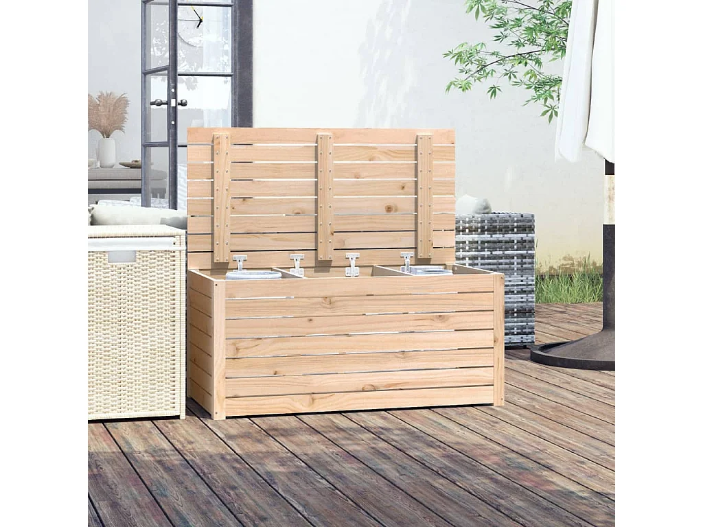 Boîte de jardin 101x50,5x46,5 cm bois massif de pin