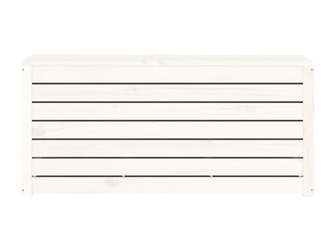 Jardinera blanca 101x50,5x46,5 cm madera maciza de pino