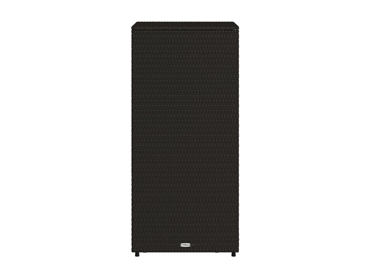 Mueble de jardín negro de resina trenzada, 50x55x115 cm