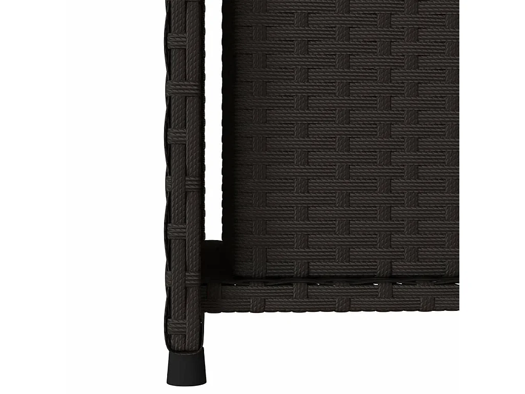 Mueble de jardín negro de resina trenzada, 50x55x115 cm