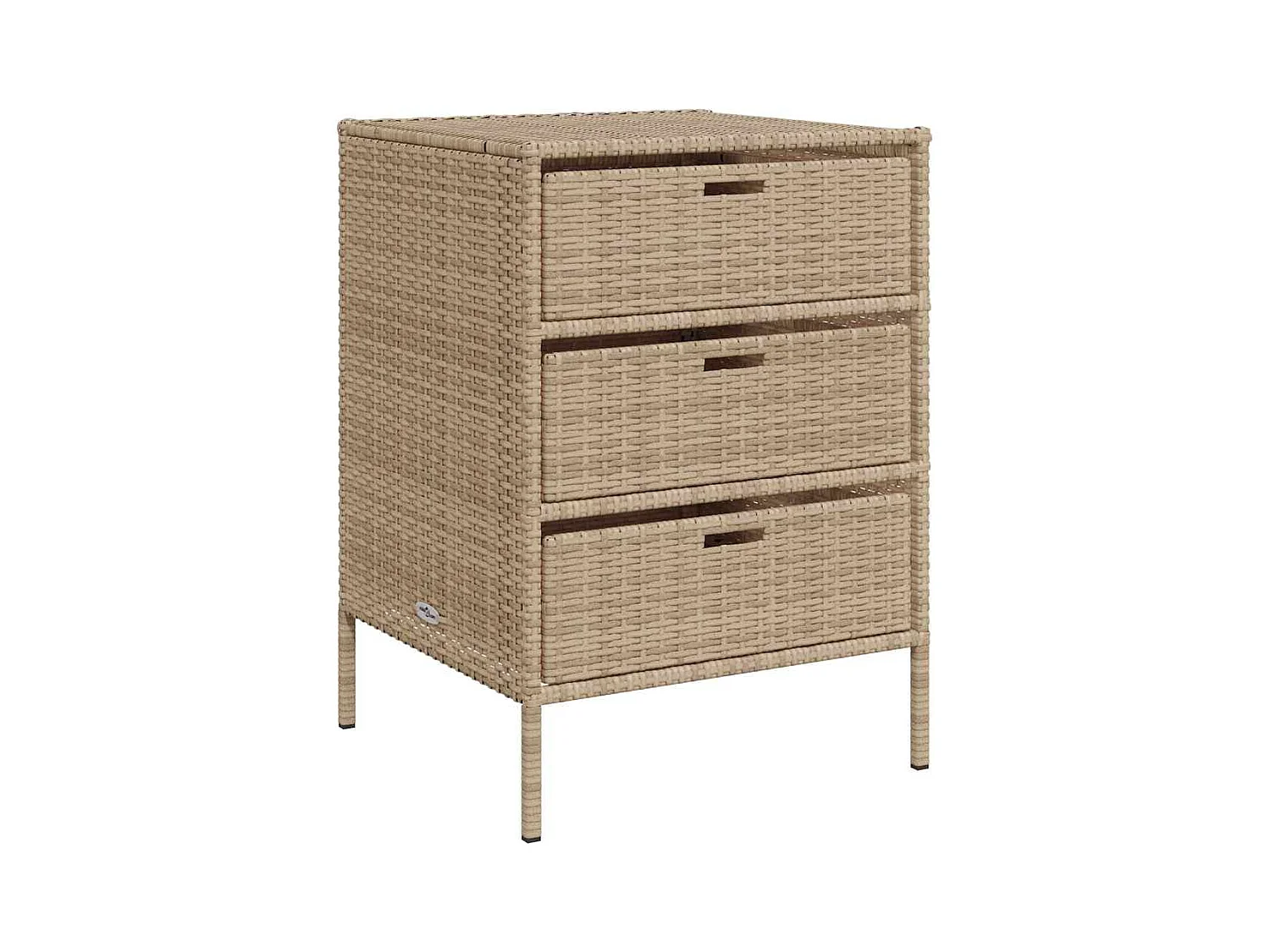 Beige tuinkast 55x59x80 cm geweven hars