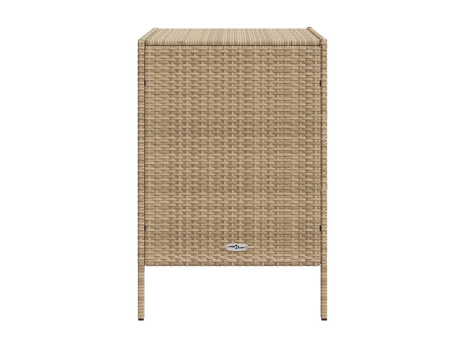 Armario de jardín beige 55x59x80 cm resina trenzada