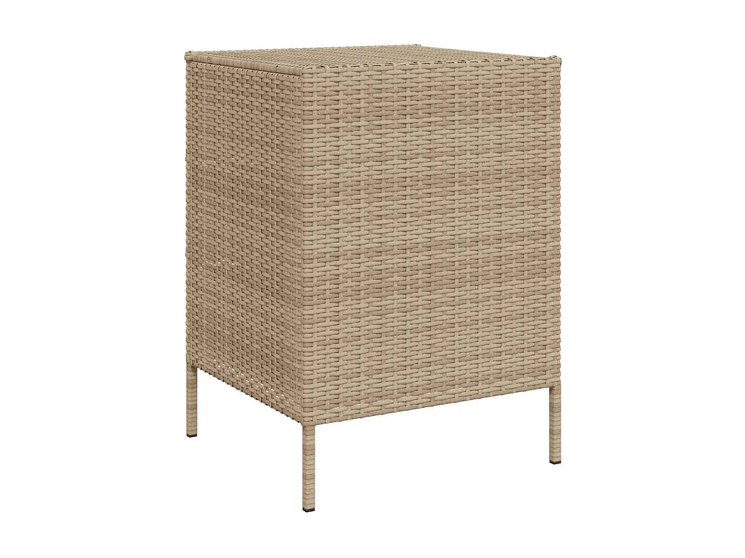 Armario de jardín beige 55x59x80 cm resina trenzada