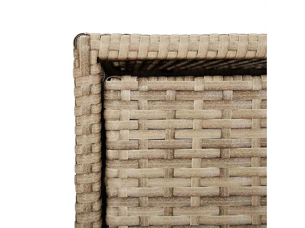 Armario de jardín beige 55x59x80 cm resina trenzada