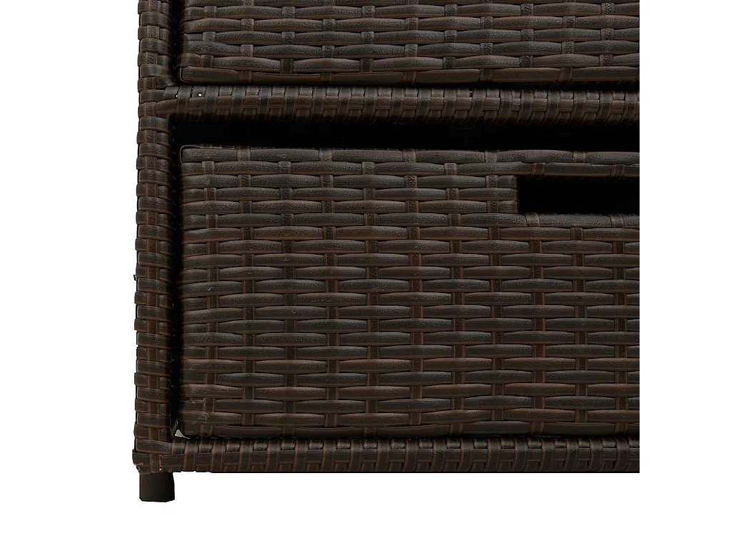 Bruine tuinkast 55x59x69cm geweven hars