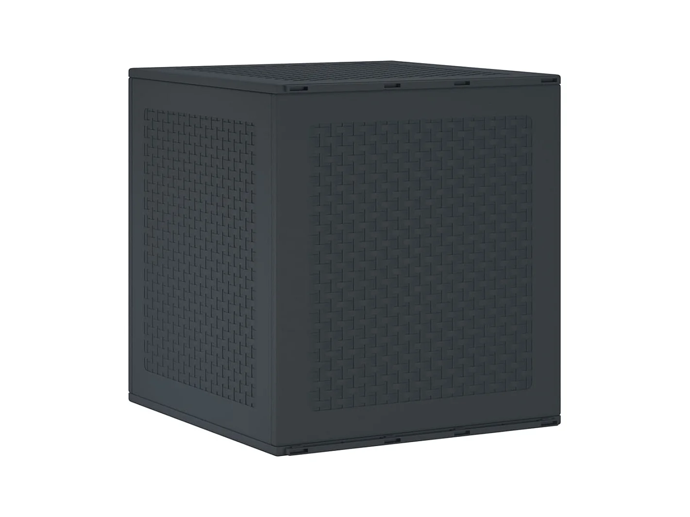 Boîte de Rangement Anthracite 55x53x57 cm PP