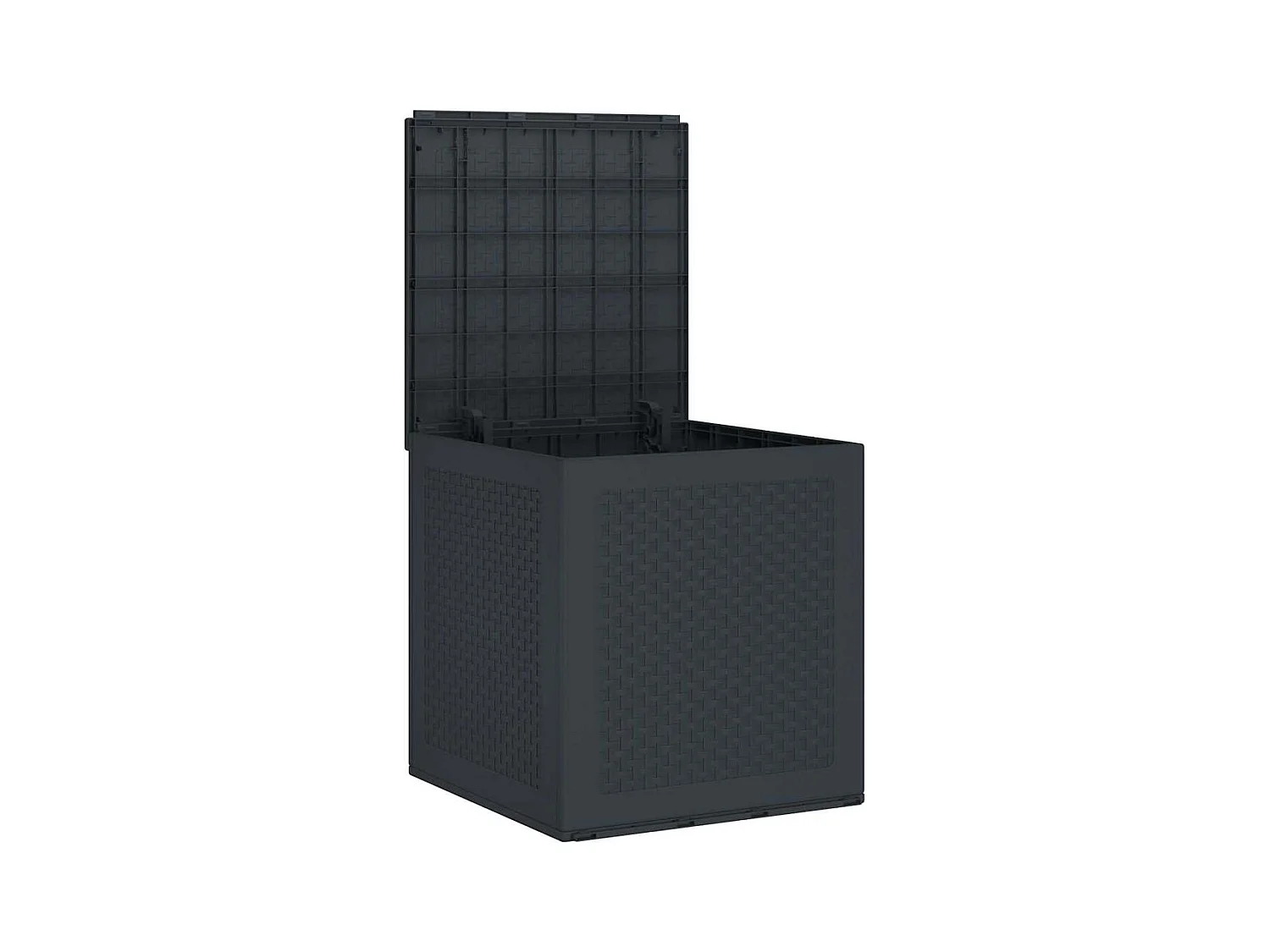 Boîte de Rangement Anthracite 55x53x57 cm PP