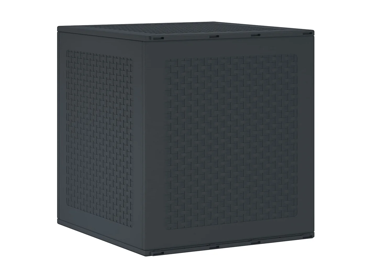 Boîte de Rangement Anthracite 55x53x57 cm PP