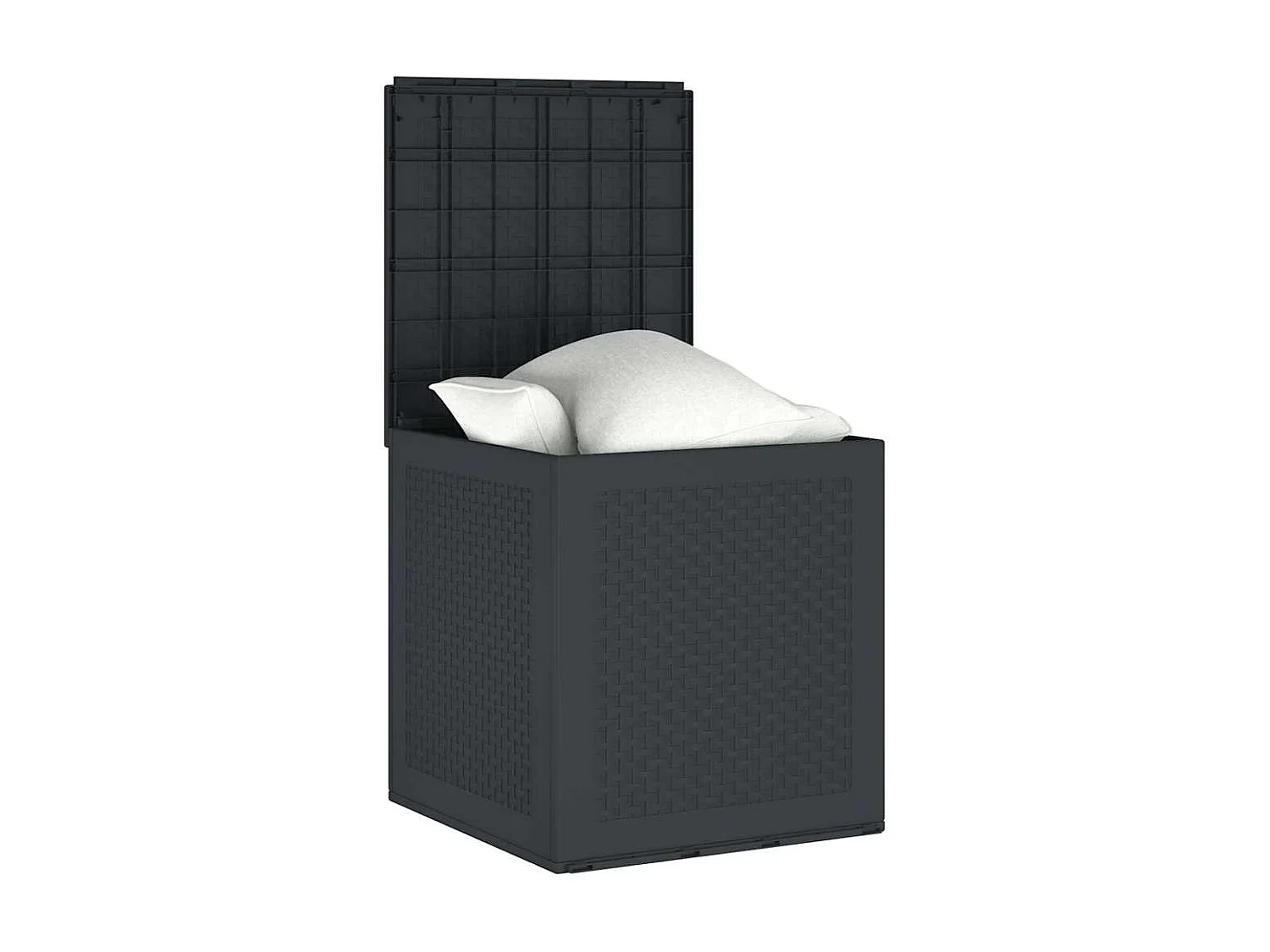 Boîte de Rangement Anthracite 55x53x57 cm PP