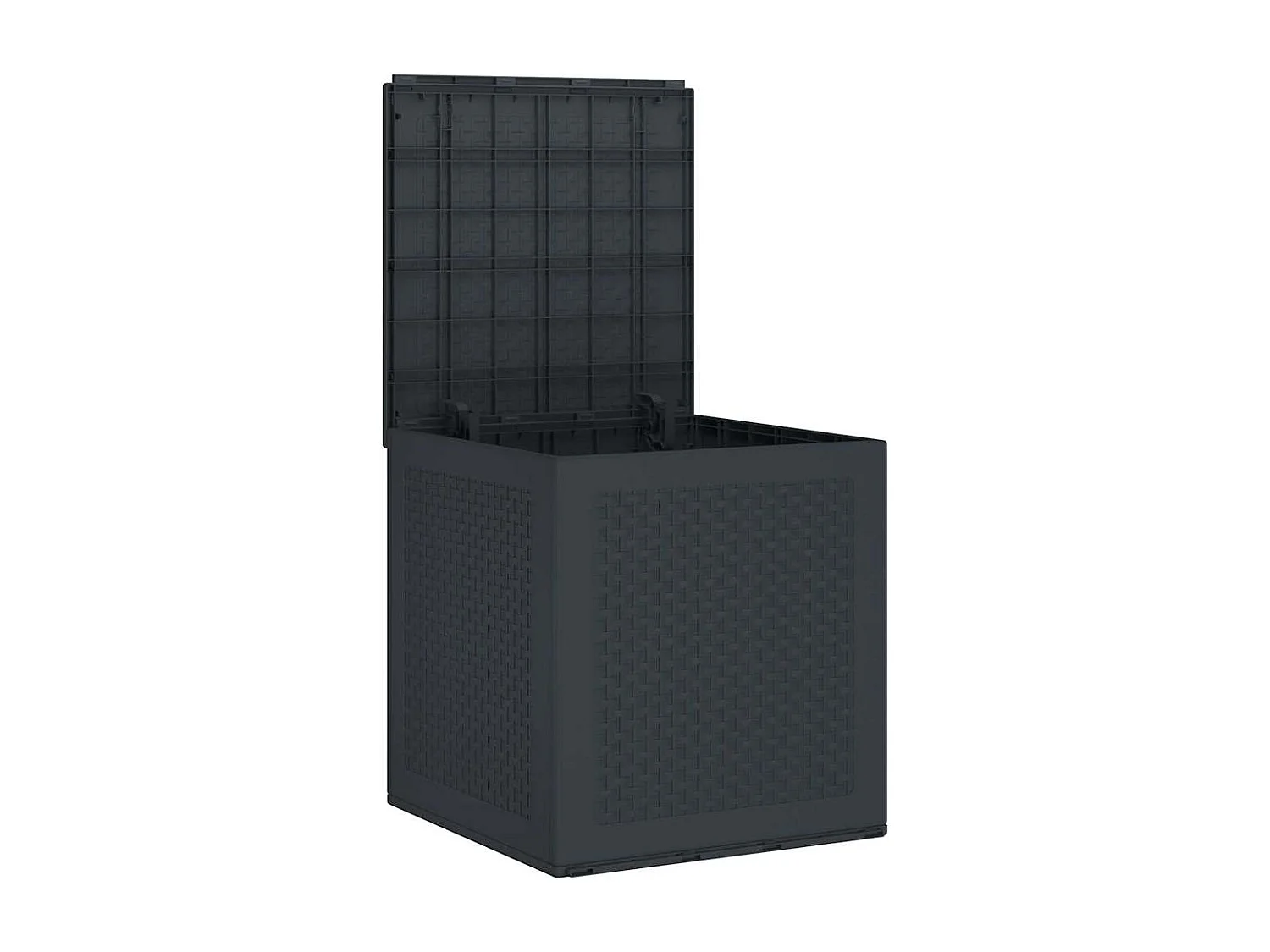 Boîte de Rangement Anthracite 55x53x57 cm PP