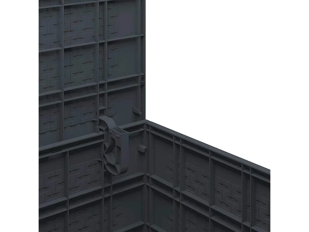 Boîte de Rangement Anthracite 55x53x57 cm PP