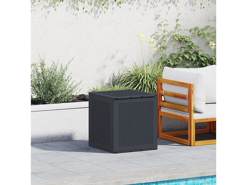 Boîte de Rangement Anthracite 55x53x57 cm PP