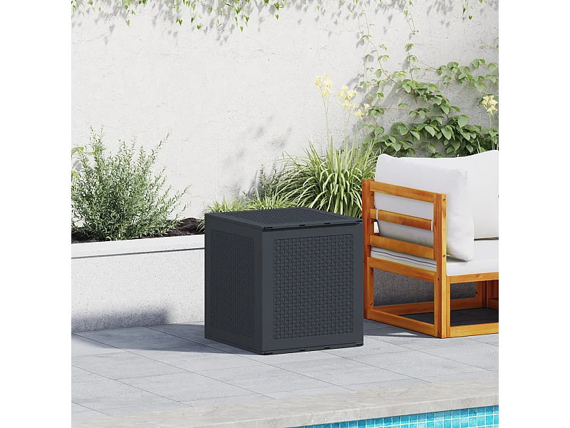 Boîte de Rangement Anthracite 55x53x57 cm PP
