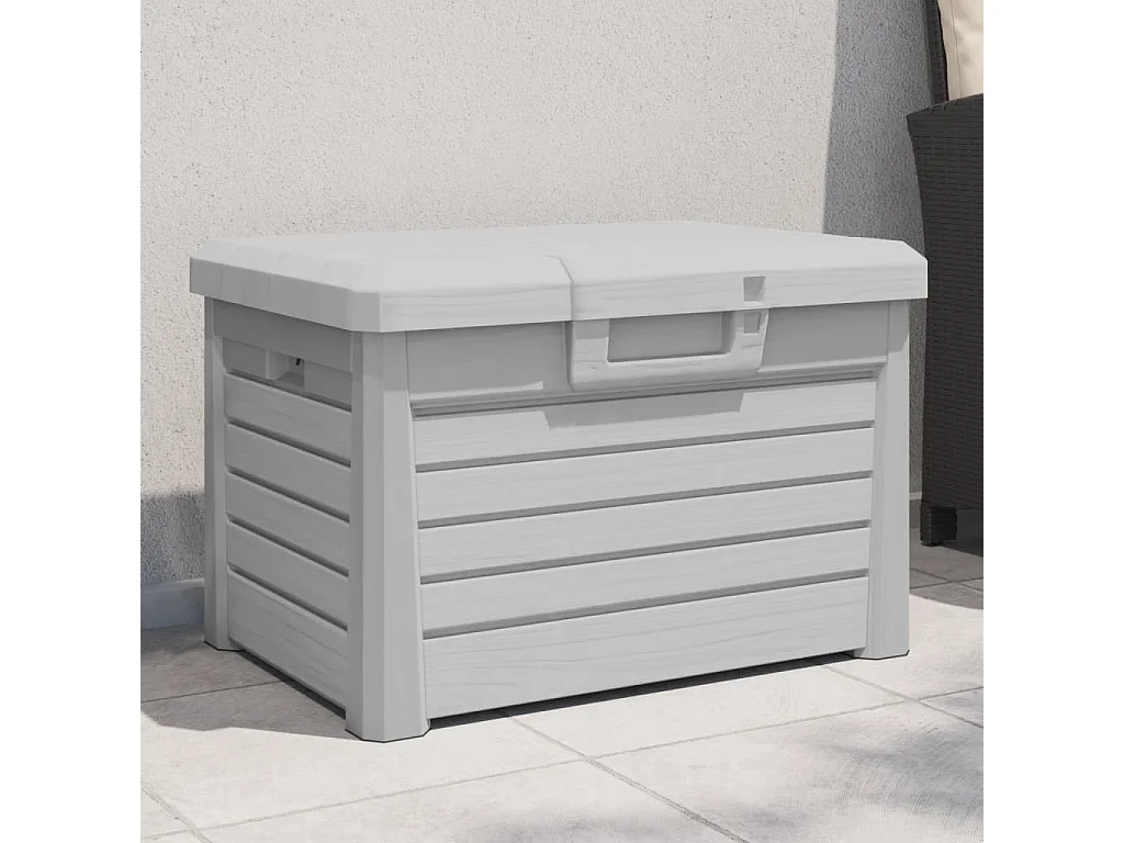 Grijze buitenkussenbox 73x50,5x46,5 cm polypropyleen