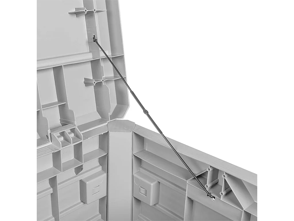Grijze buitenkussenbox 73x50,5x46,5 cm polypropyleen