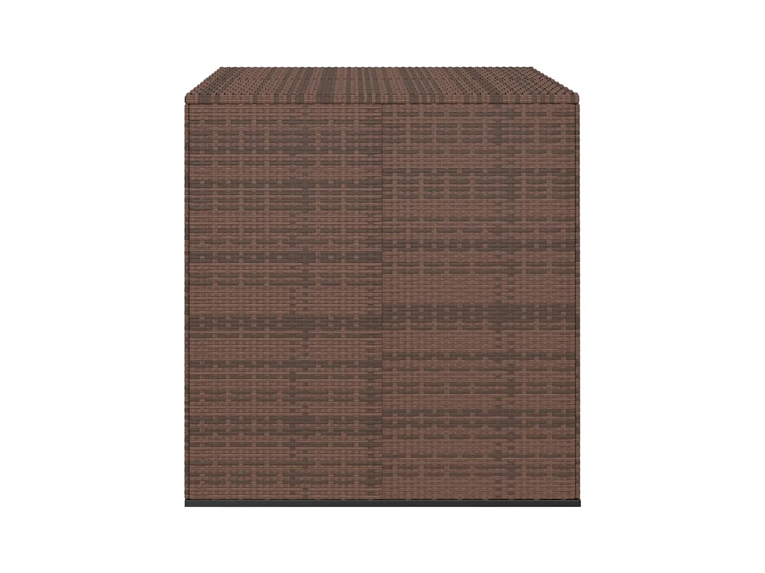 Caja de cojines para jardín de resina tejida 100x97,5x104cm Marrón