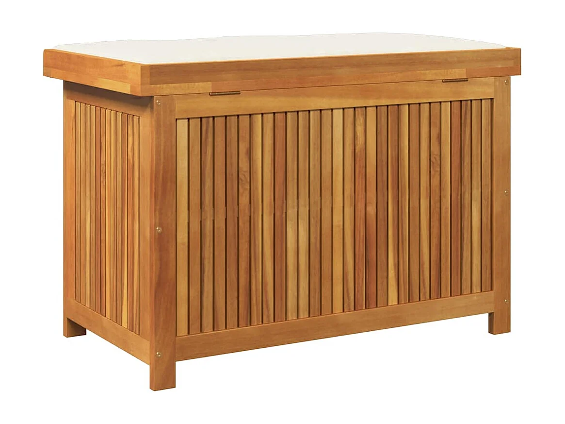 Boîte à coussins d'extérieur 90x50x60,5 cm bois massif d'acacia