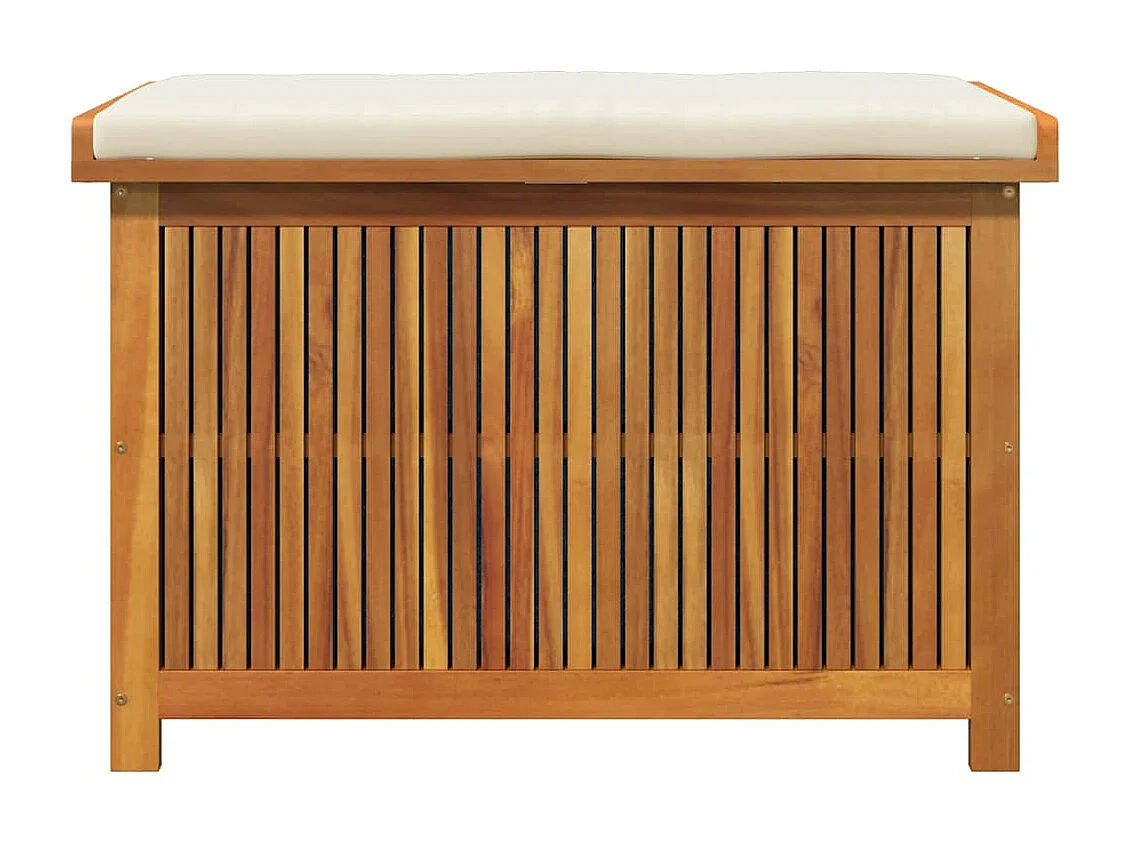 Boîte à coussins d'extérieur 90x50x60,5 cm bois massif d'acacia
