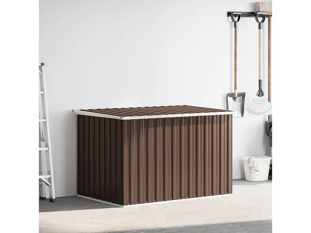 Caja de almacenamiento de jardín Marrón 149x99x93 cm