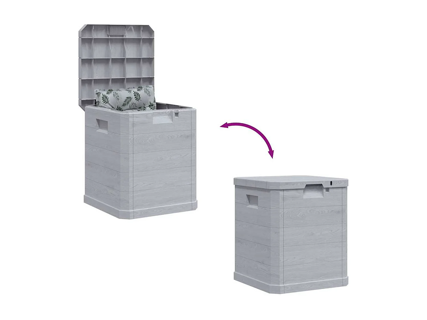 90L Tuinopslagbox Lichtgrijs