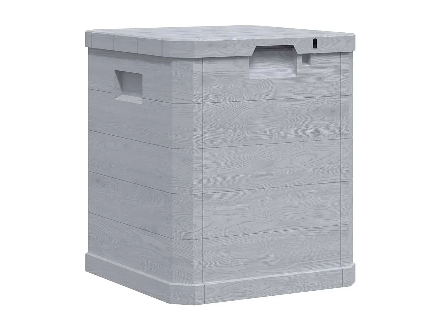 Caja de almacenamiento para jardín de 90 l, color gris claro