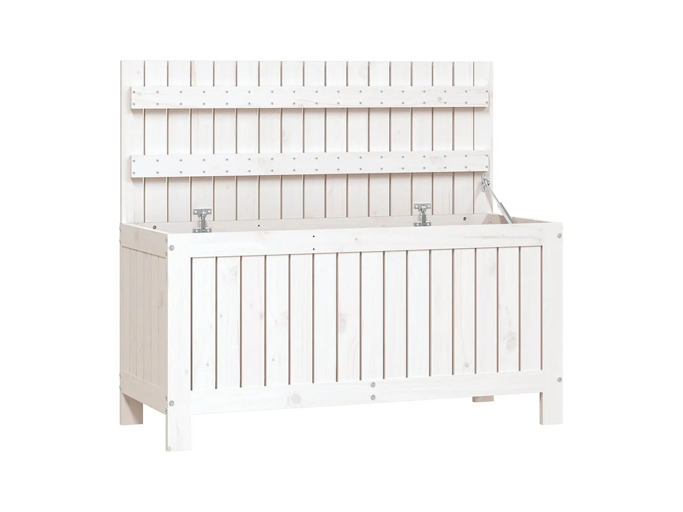 Tuinopbergbox Wit 108x42,5x54 cm Dennenhout
