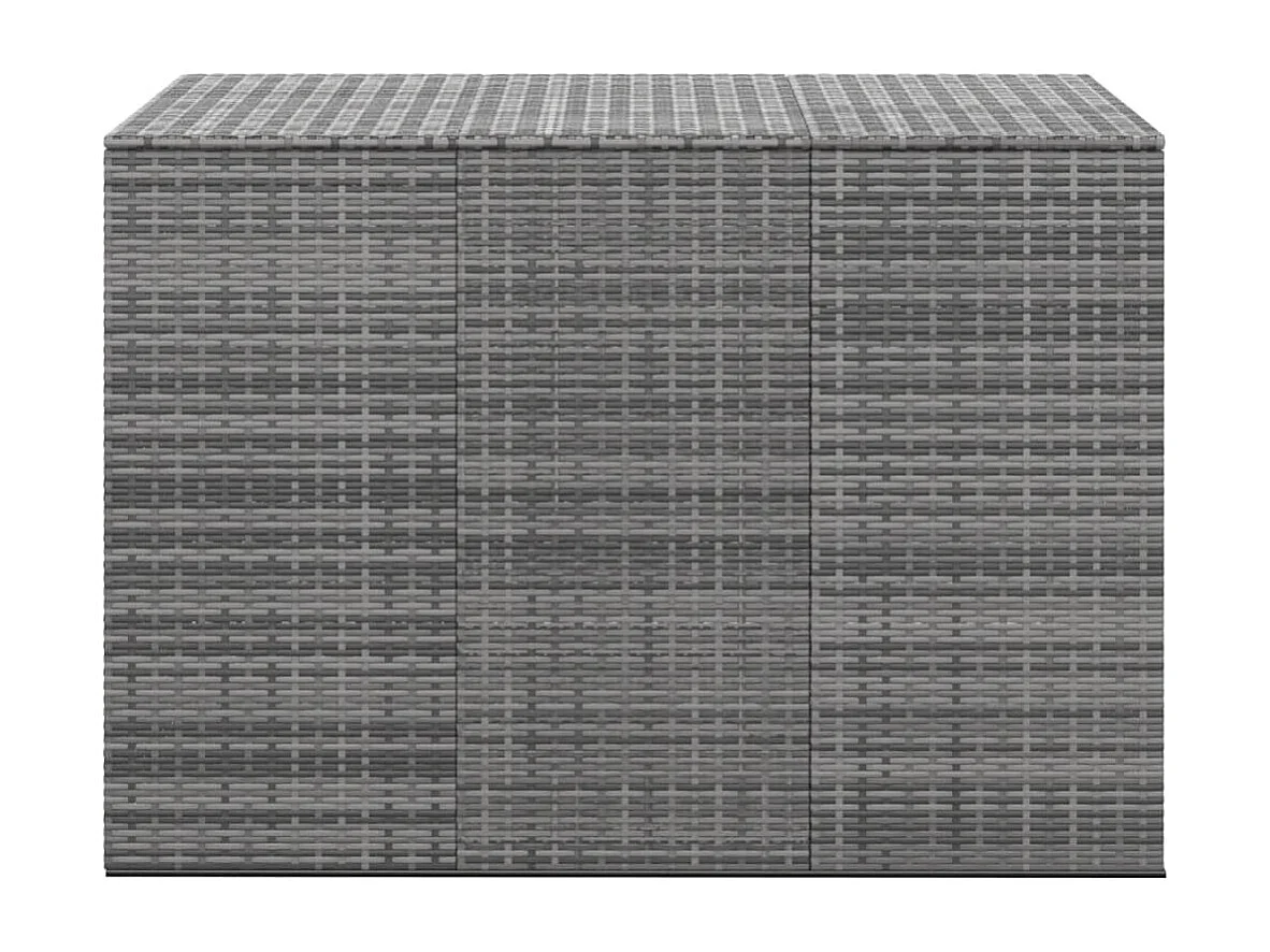 Cuscino da giardino in resina intrecciata 145x100x103 cm Grigio