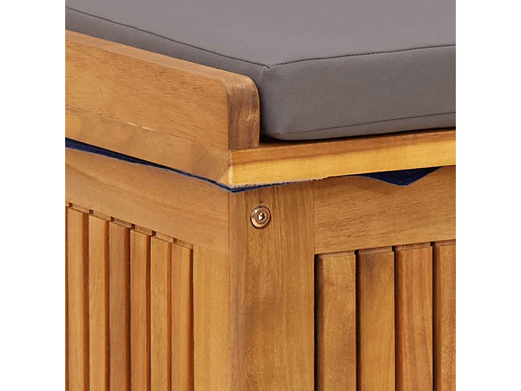 Boîte à coussins d'extérieur 60x50x61 cm bois massif d'acacia
