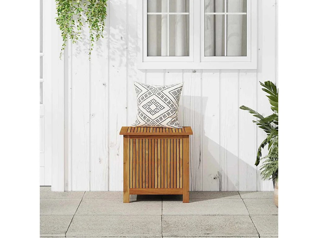 Arcón de jardín 60x50x58 cm Madera maciza de acacia