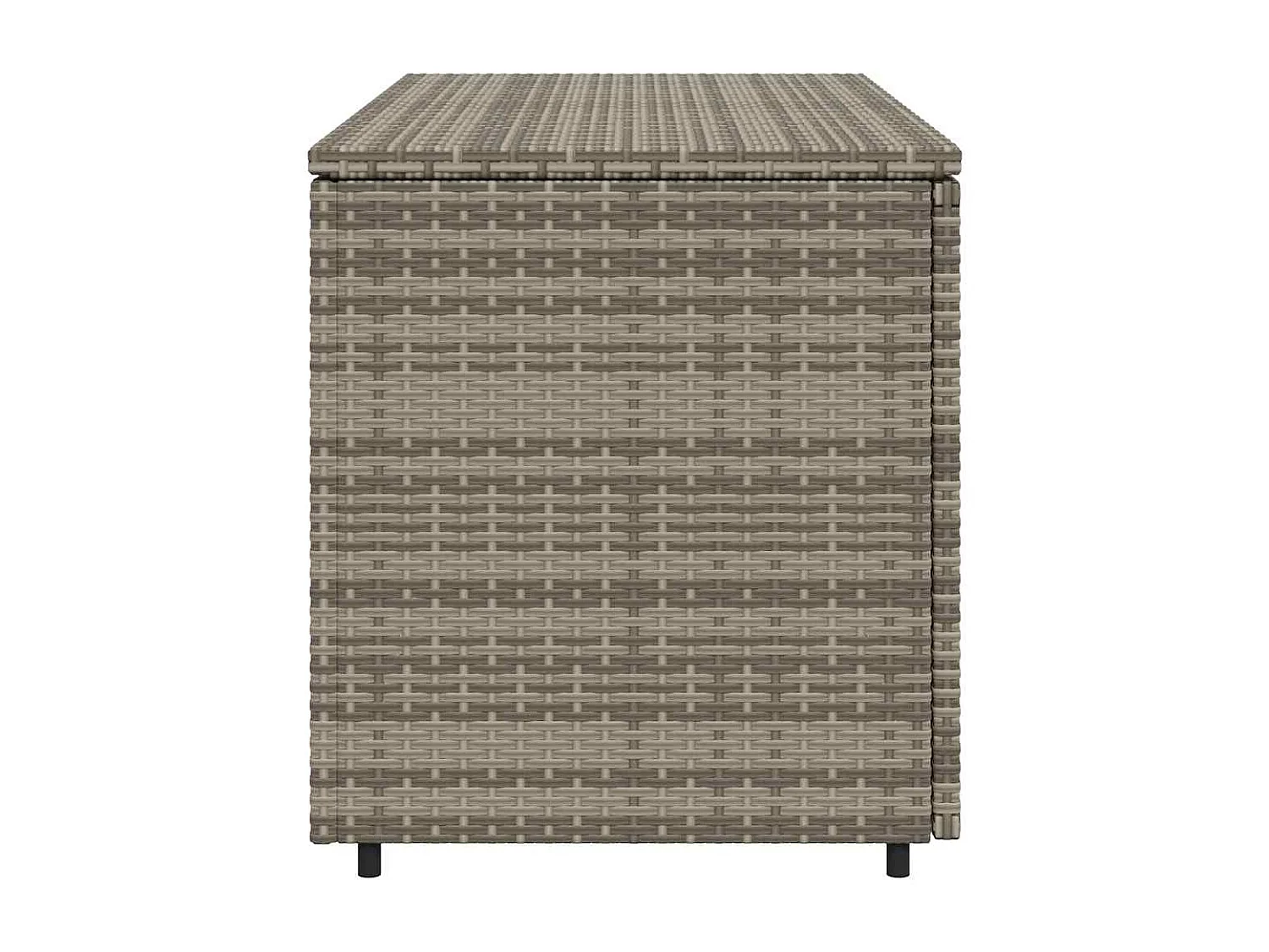 Armario de jardín gris 110x55x60,5 cm resina trenzada